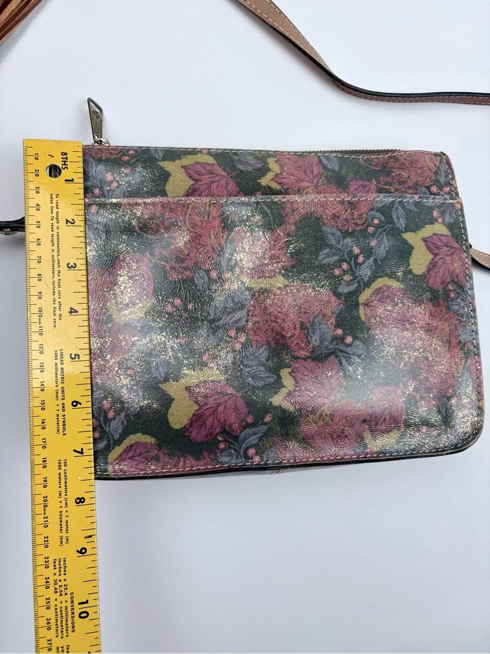 Patricia Nash Floral Leather Crossbody Shoulder Bag Purse
